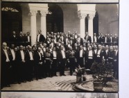 IV Centenario de la Fundación de Lima, 1935. Almuerzo ofrecido a los alcaldes por el presidente Oscar Benavides.