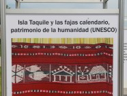 Isla Taquile y las fajas calendario, patrimonio de la humanidad.
