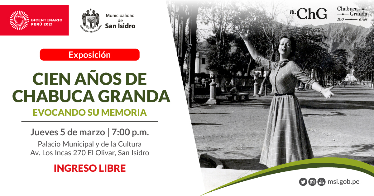 Exposición: Cien años de Chabuca Granda