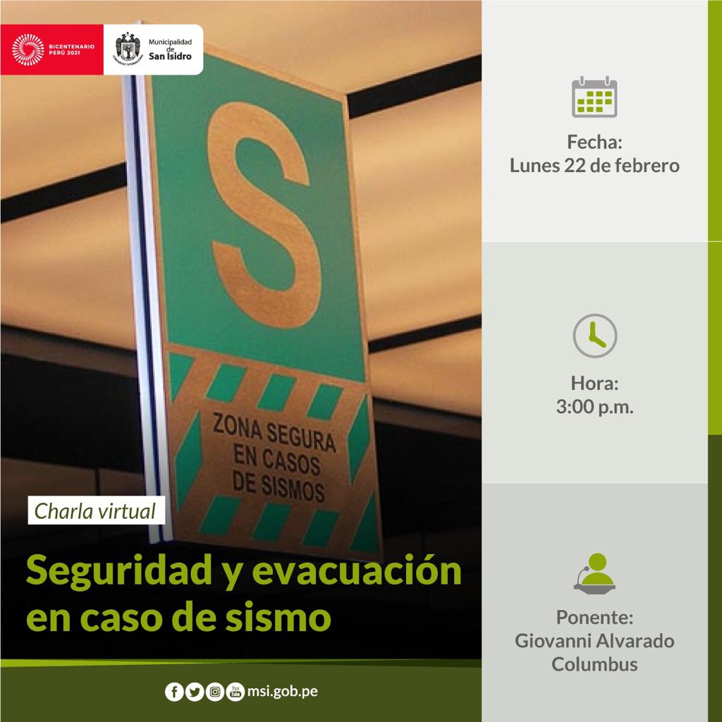 Seguridad y evacuación en caso de sismos