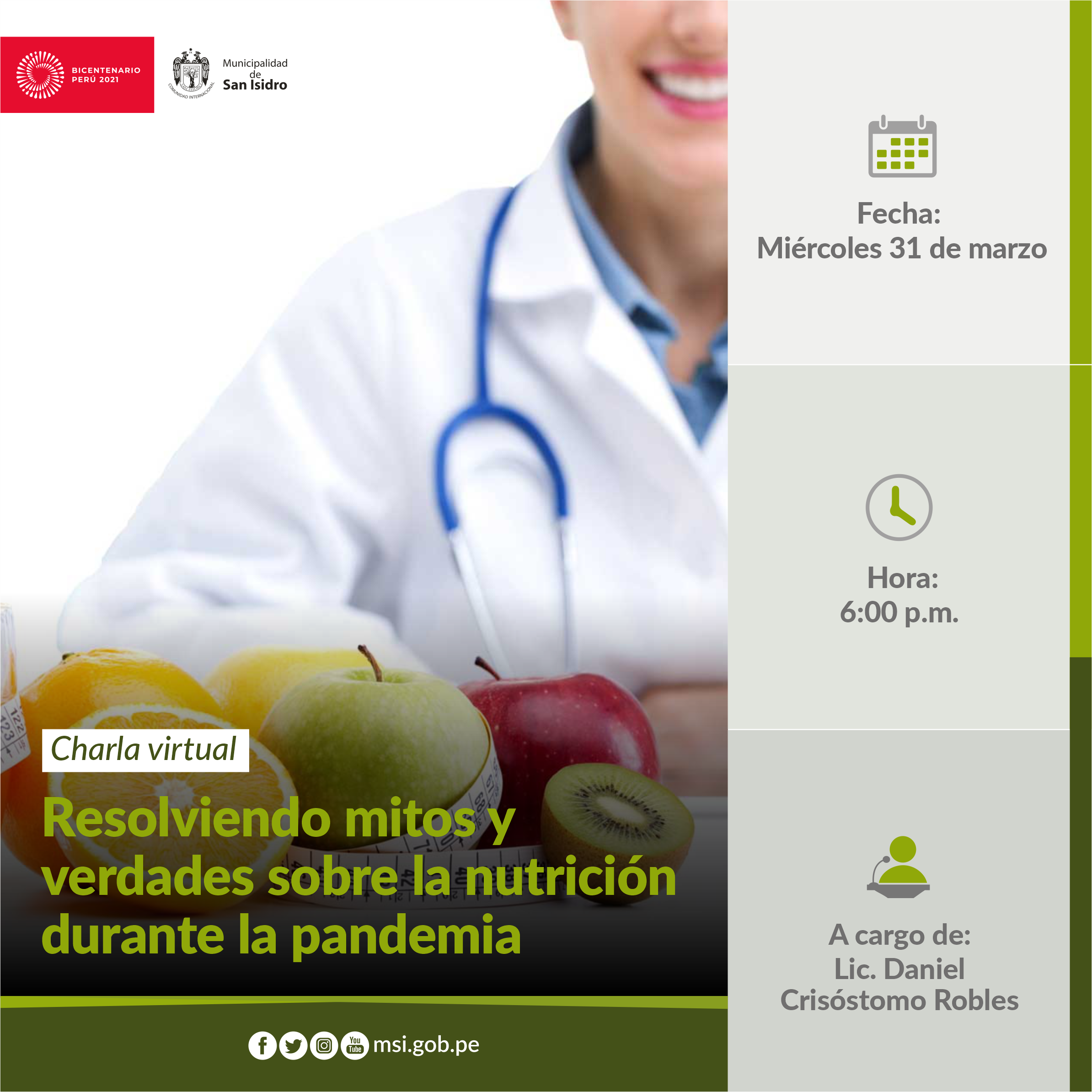 Resolviendo mitos sobre la nutrición durante la pandemia