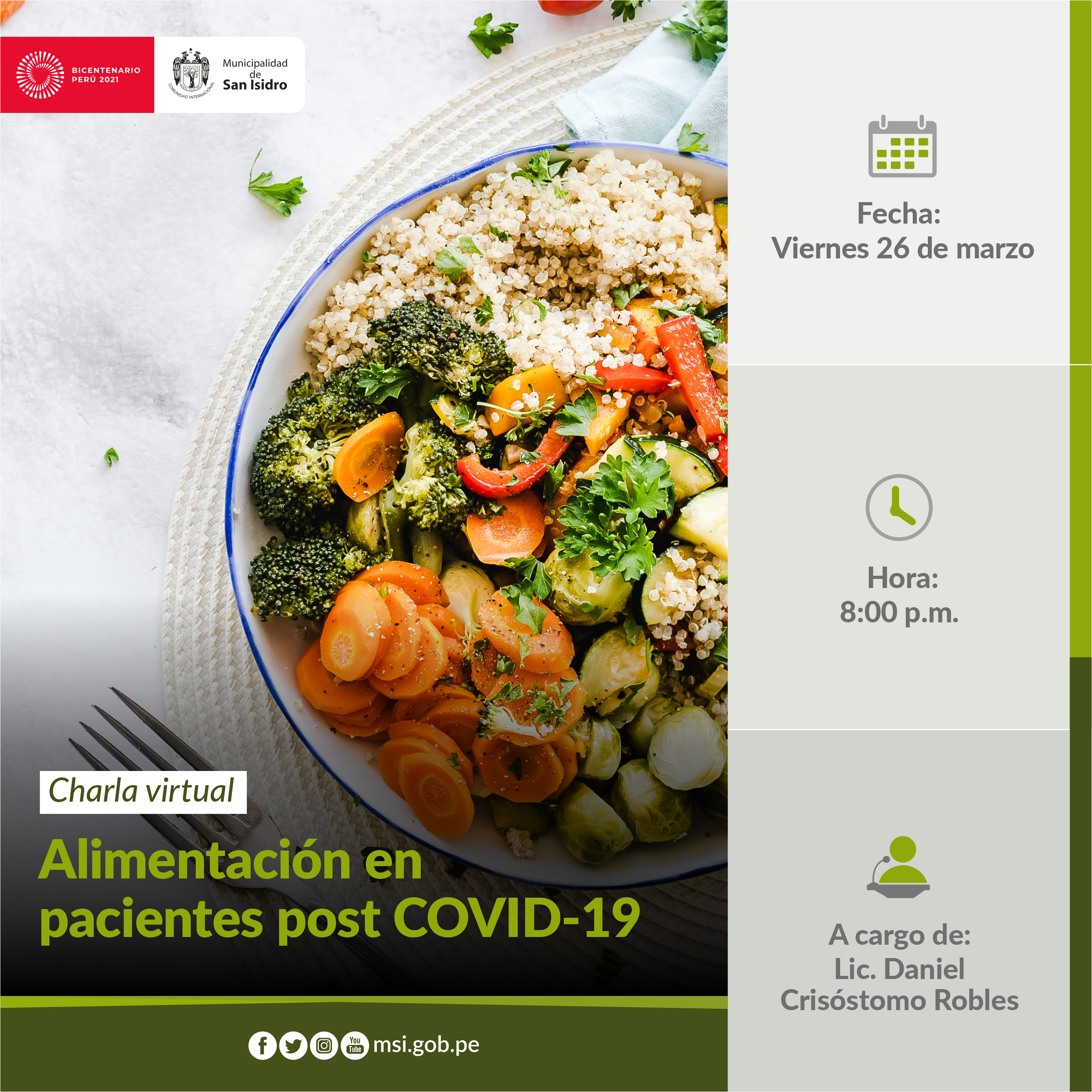 Alimentación en pacientes post COVID-19