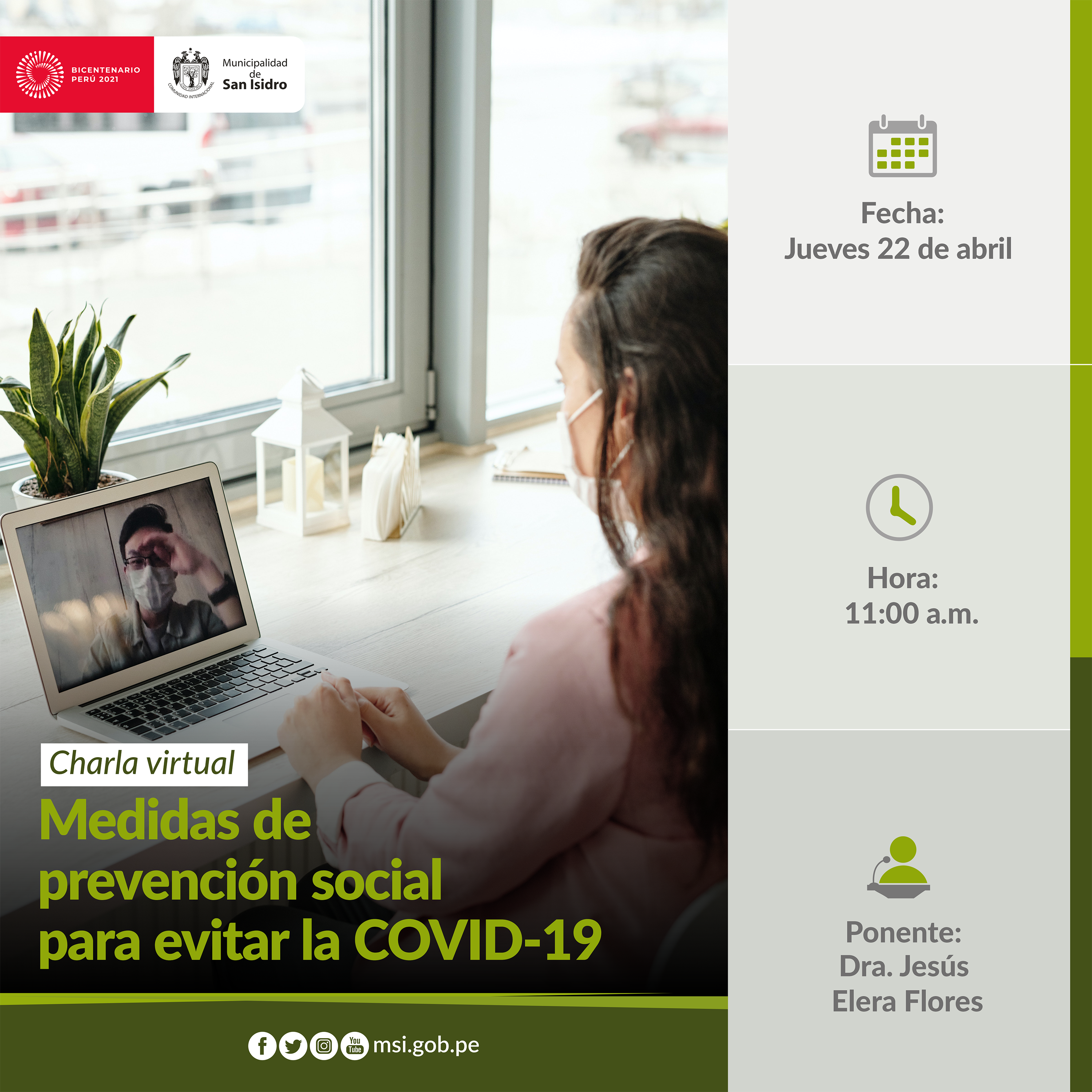 Medidas de prevención social para evitar la COVID-19