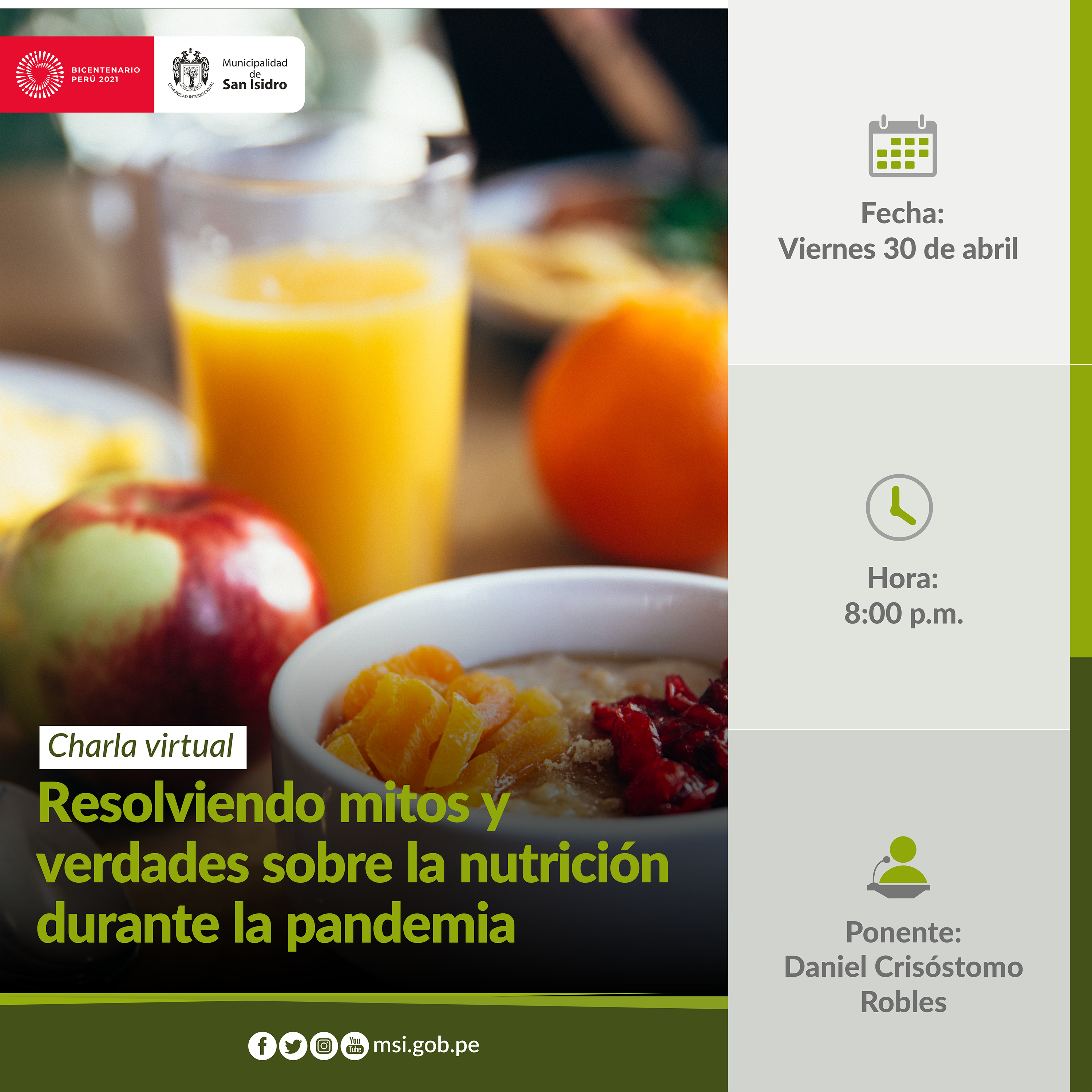 Nutrición durante la pandemia