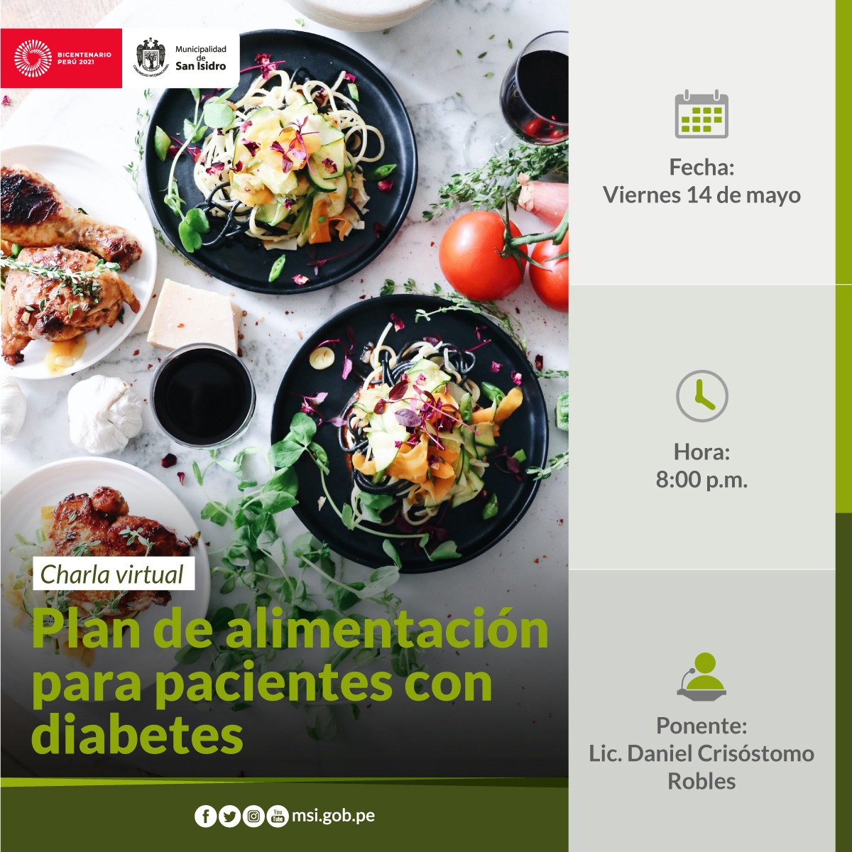 Plan de alimentación para pacientes con Diabetes