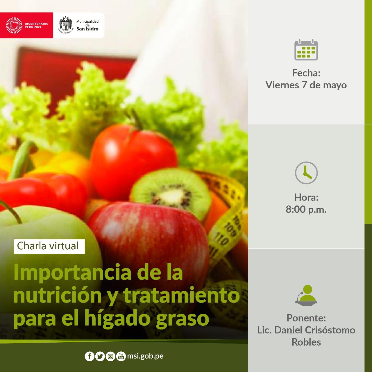 Nutrición y tratamiento para el hígado graso