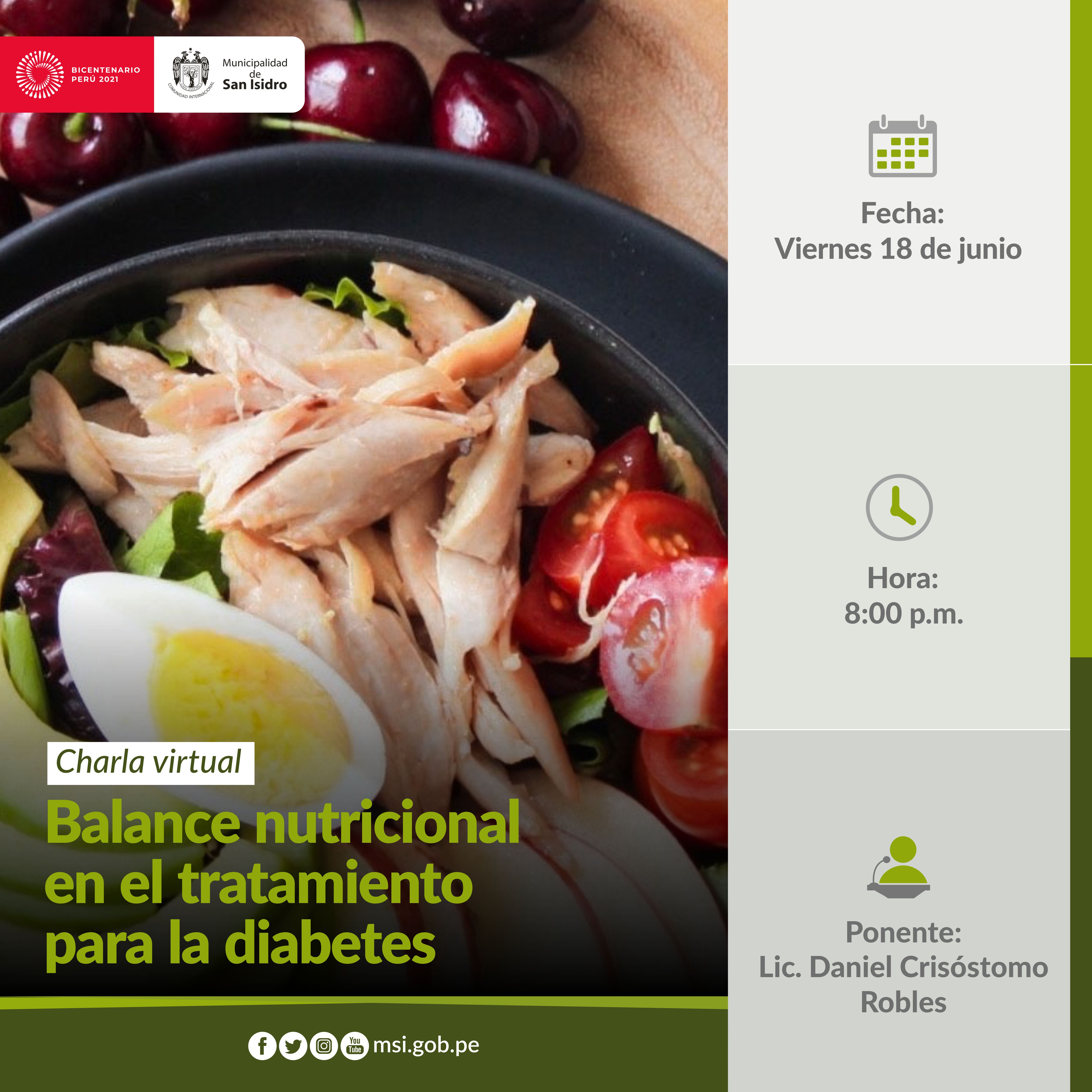 Balance nutricional  en el tratamiento  para la diabetes