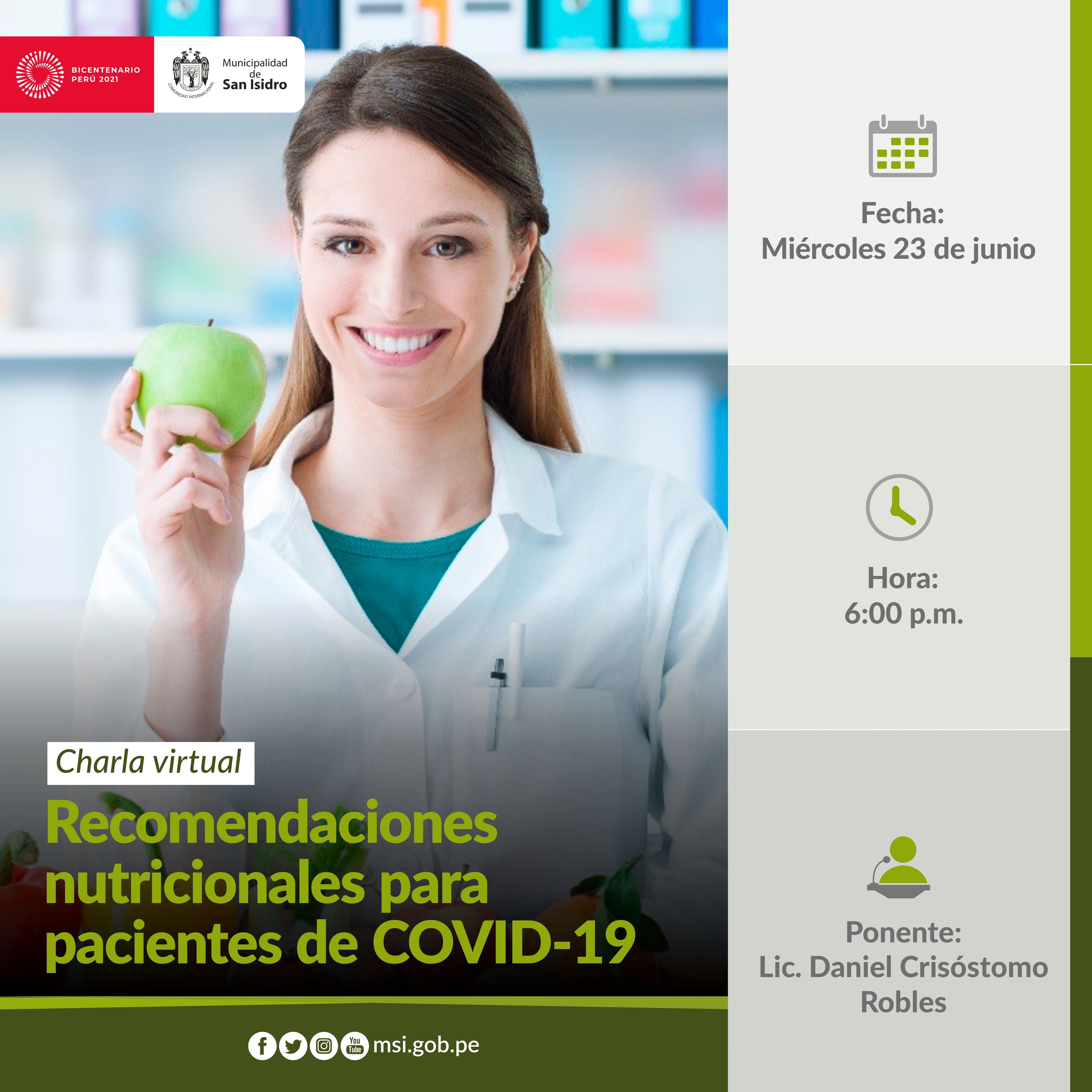 Recomendaciones  para  pacientes de COVID-19