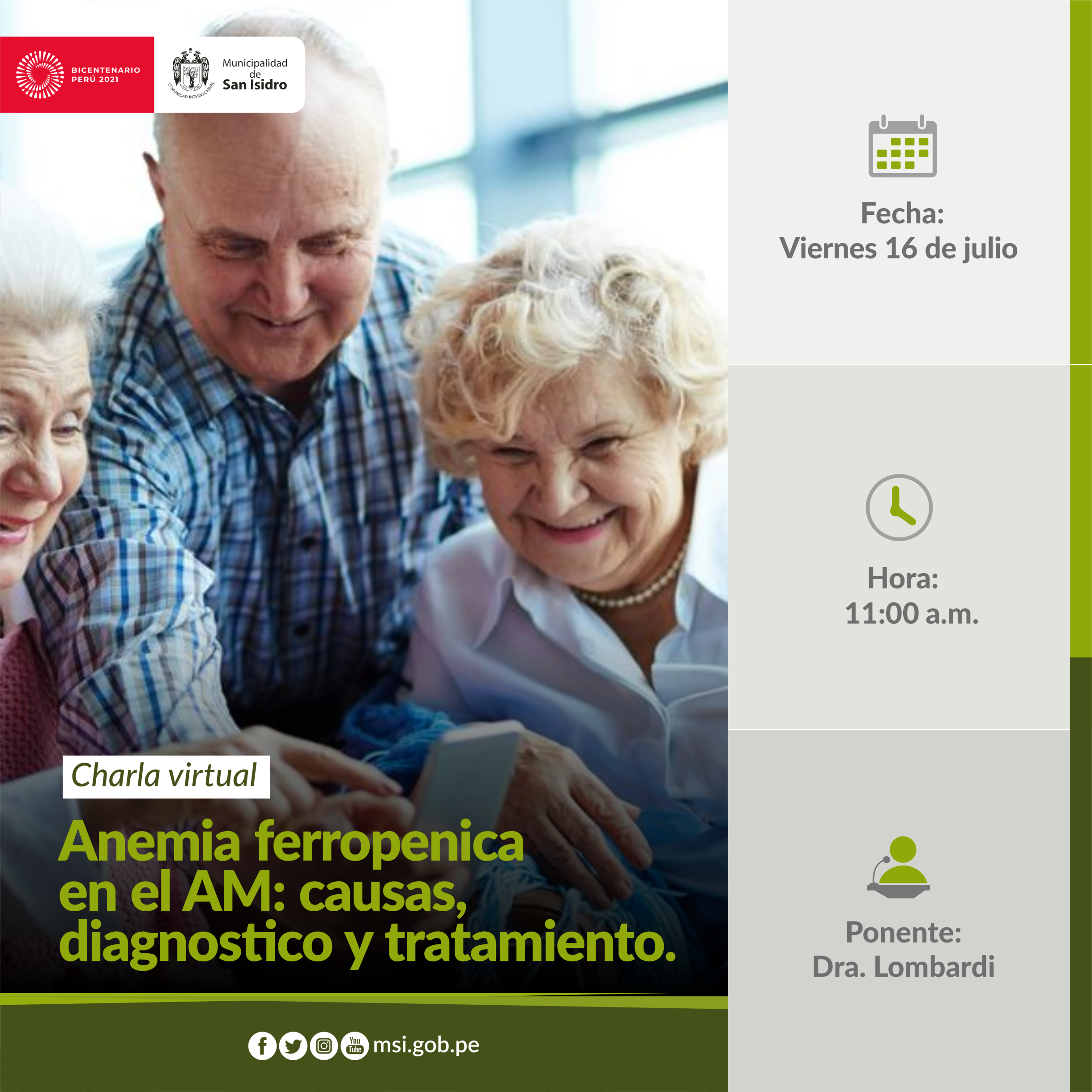 Anemia ferropenica en el Adulto Mayor