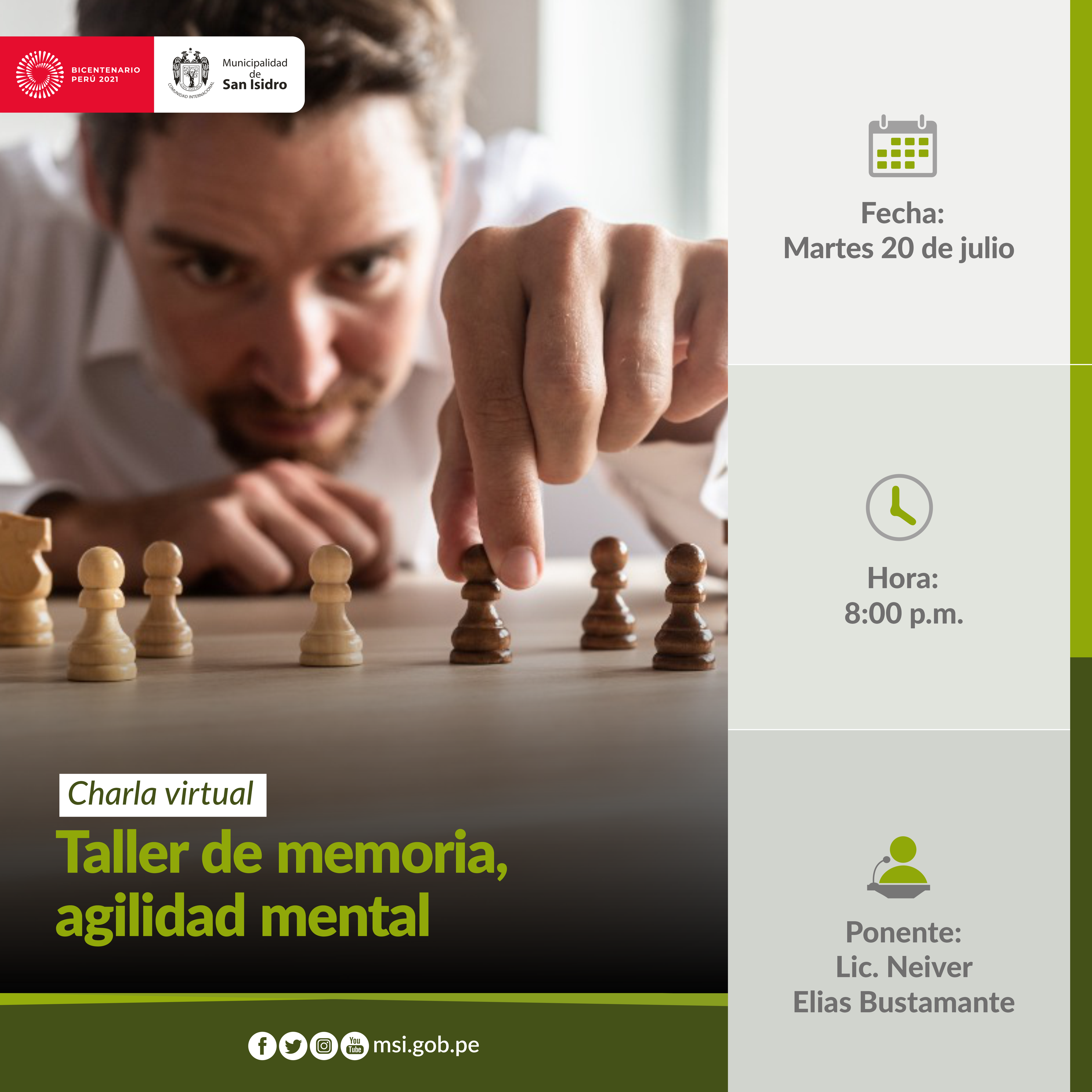 Taller de memoria, agilidad mental