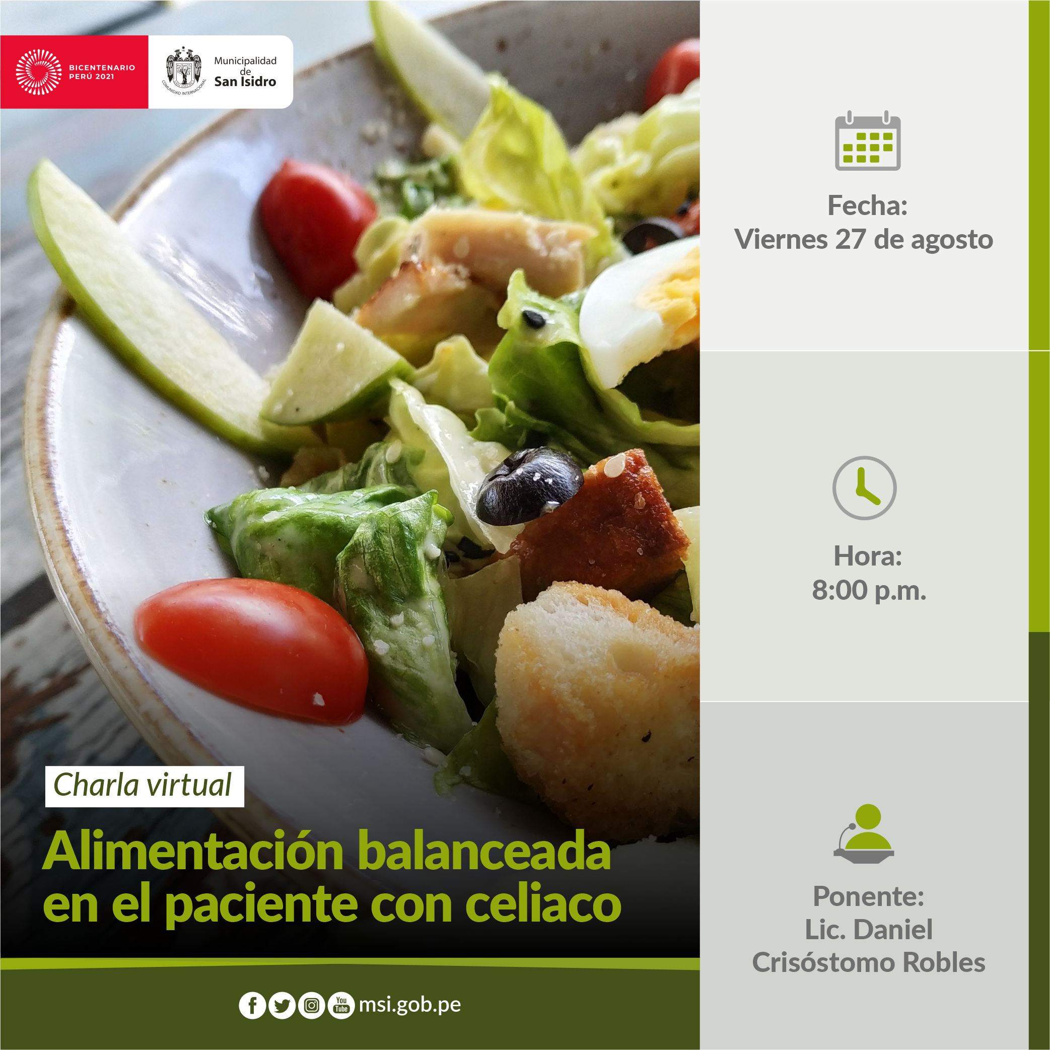 Alimentación balanceada en el paciente con celiaco