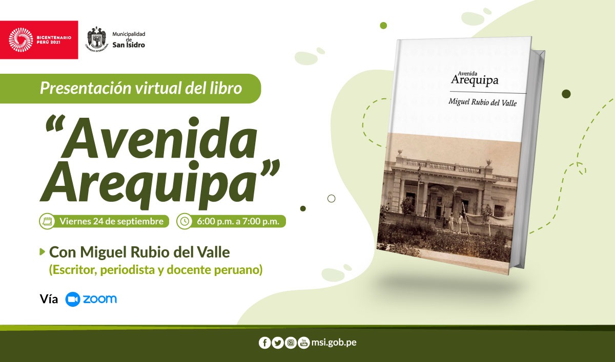 Presentación virtual del libro "Avenida Arequipa"