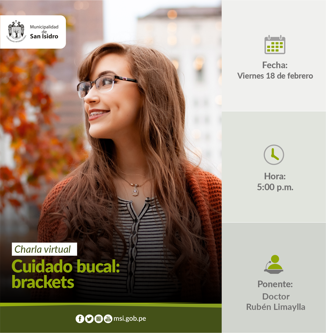 Cuidado bucal: brackets