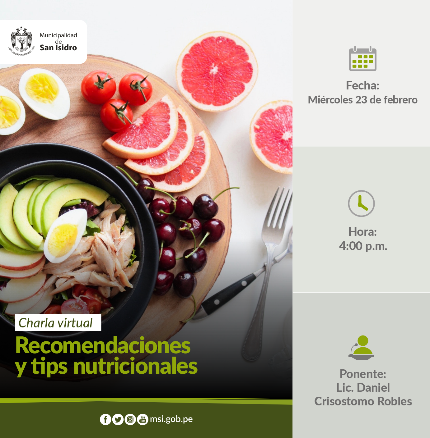 Recomendaciones y tips nutricionales