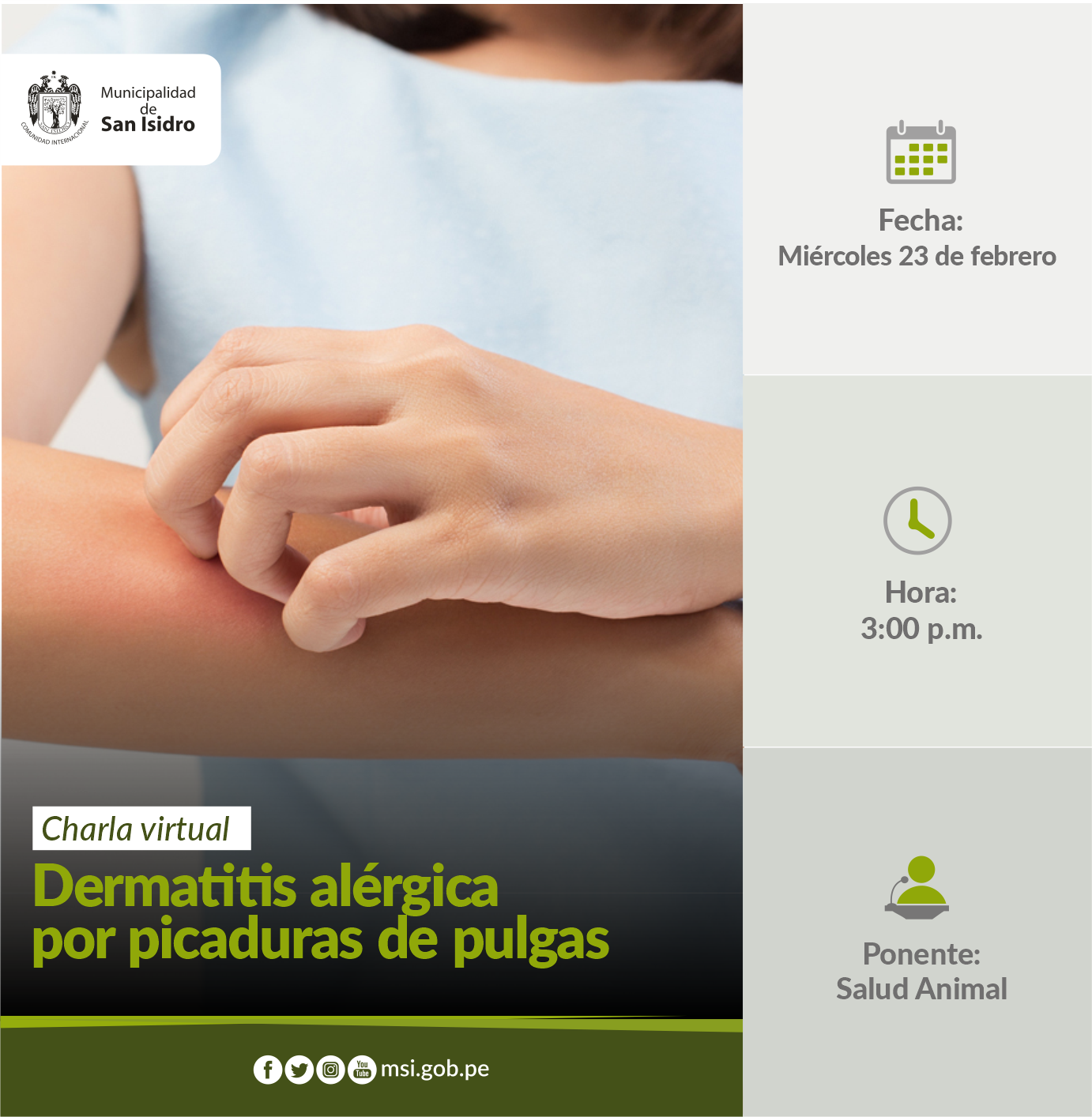 Dermatitis alérgica  por picaduras de pulgas