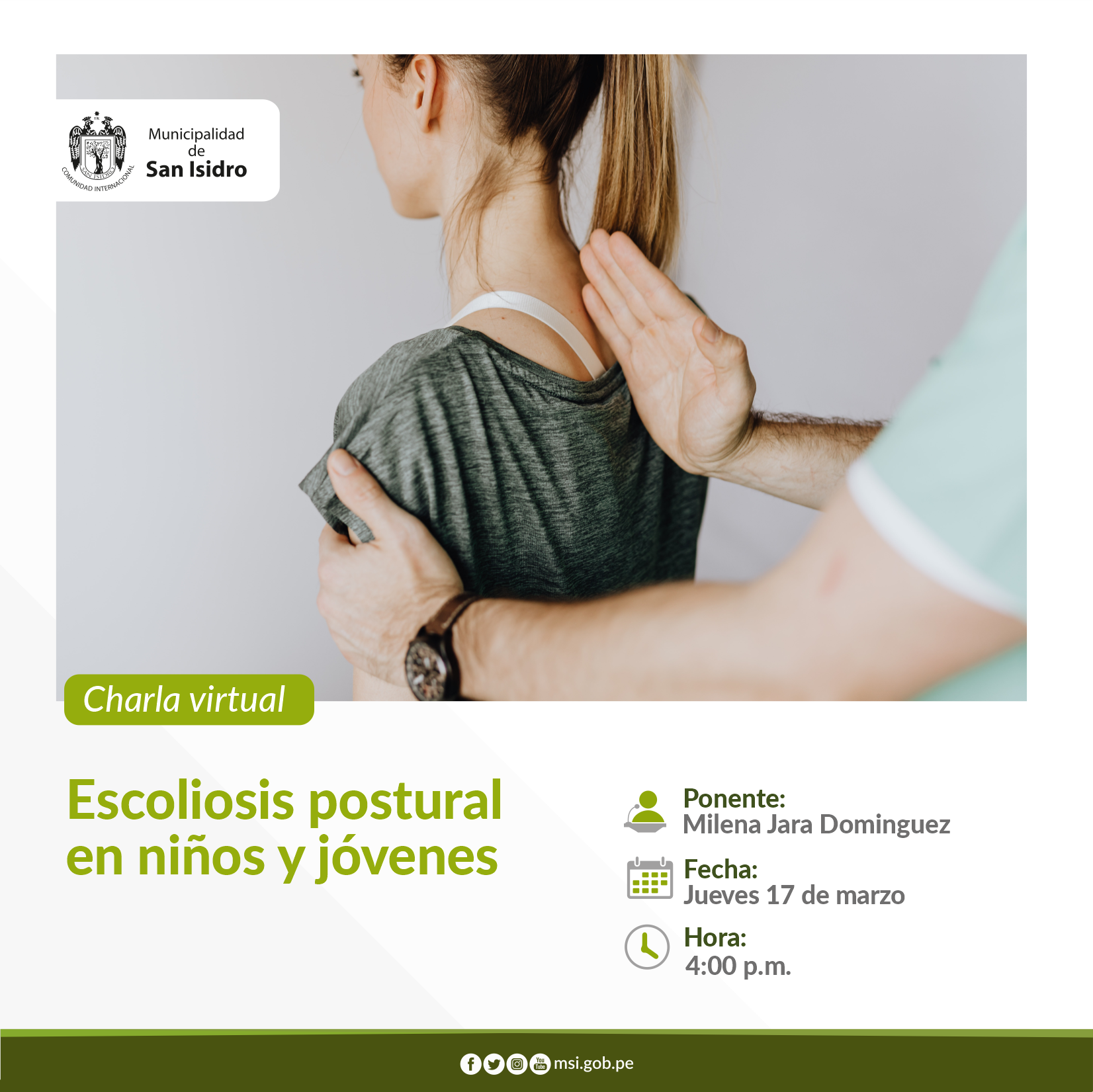 Escoliosis postural  en niños y jóvenes