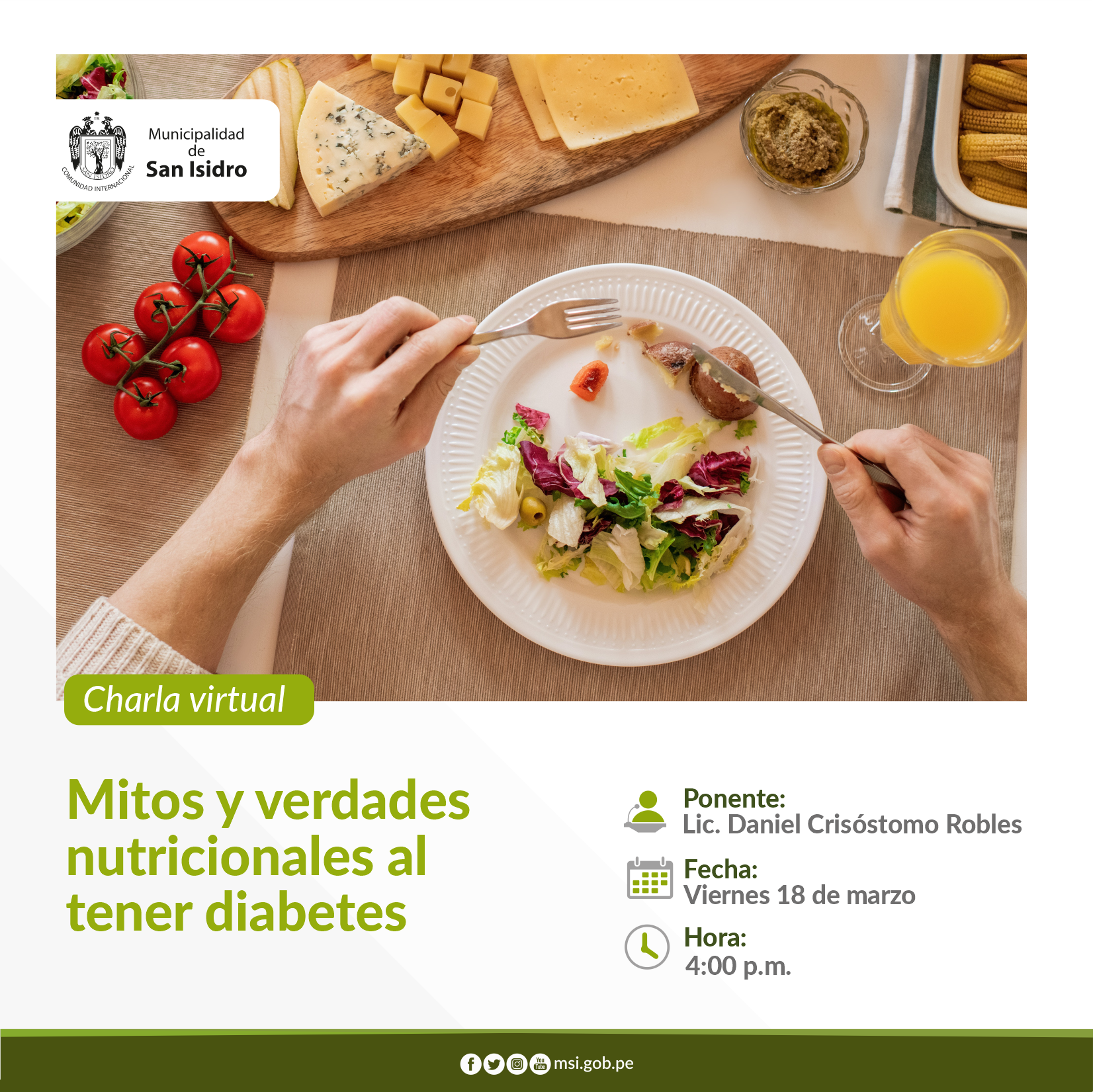 Verdades nutricionales al tener diabetes