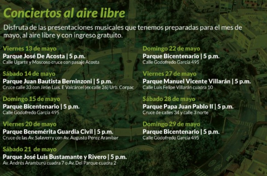 Conciertos al aire libre