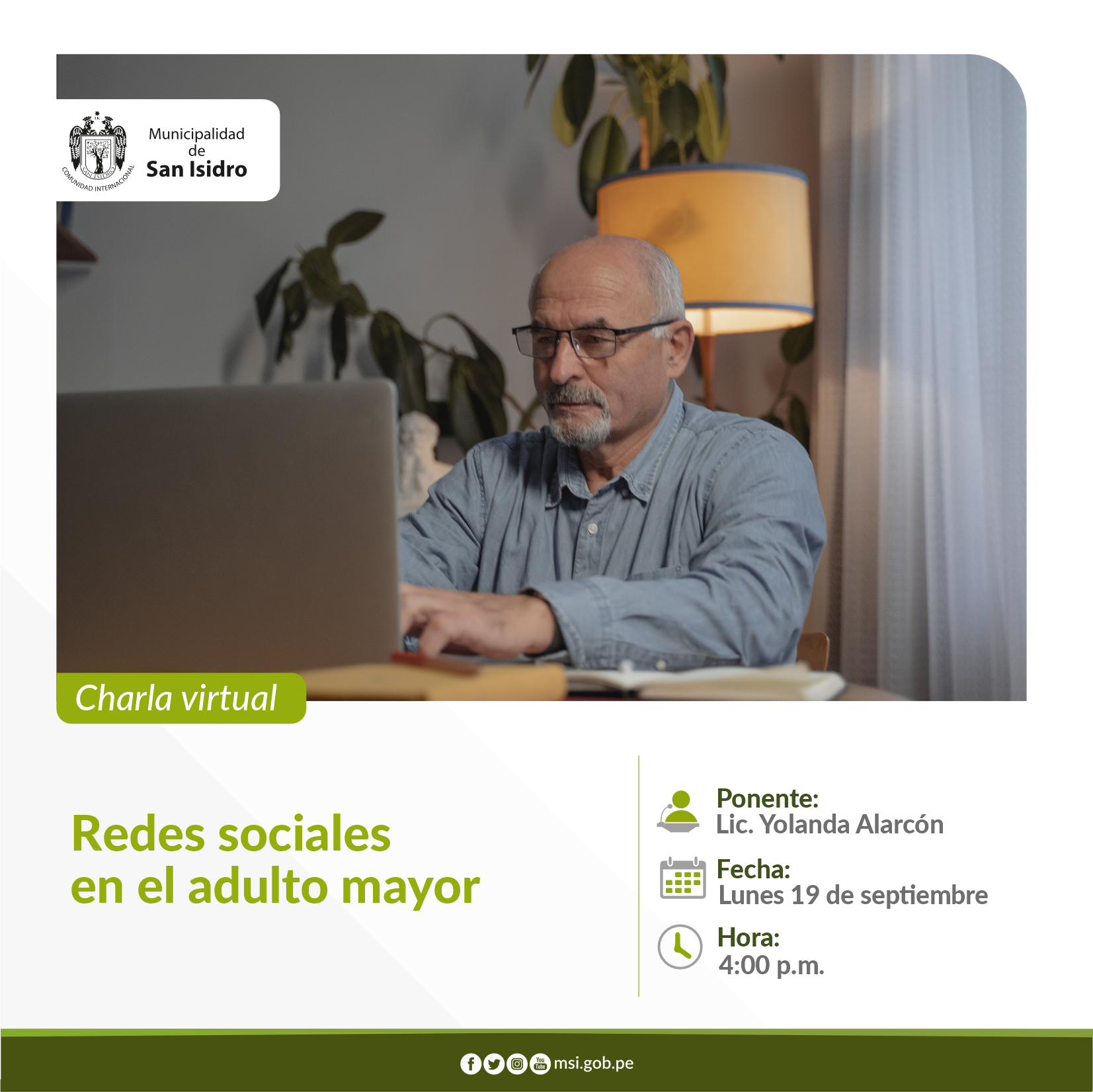 Redes sociales  en el adulto mayor